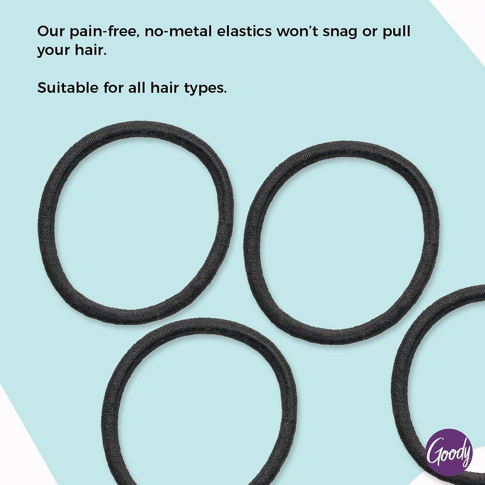 Goody Ouchless Hair Elastics – No Pull, No Breakage, Tangle-Free Hold for Thick,