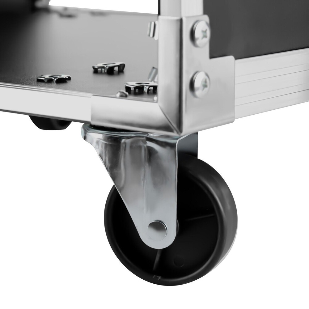 16U Server Rack Open Frame Rolling Network Data Rack 19 inch w/ Casters 4 Post!