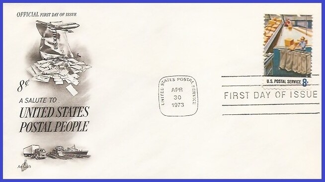 USA5 #1492 U/A ARTCRAFT FDC   Sorting Parcels