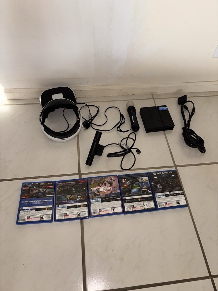 Sony PSVR Bundle Headset Camera 1 Controller 5 Games Free Shipping!