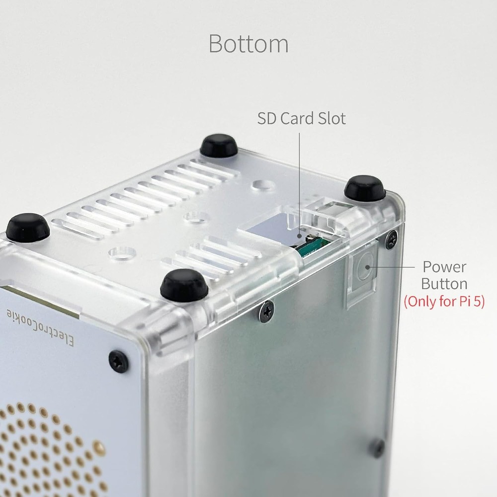 Sleek Mini Tower Case for Raspberry Pi 5 – Quick Access and Cooling Included