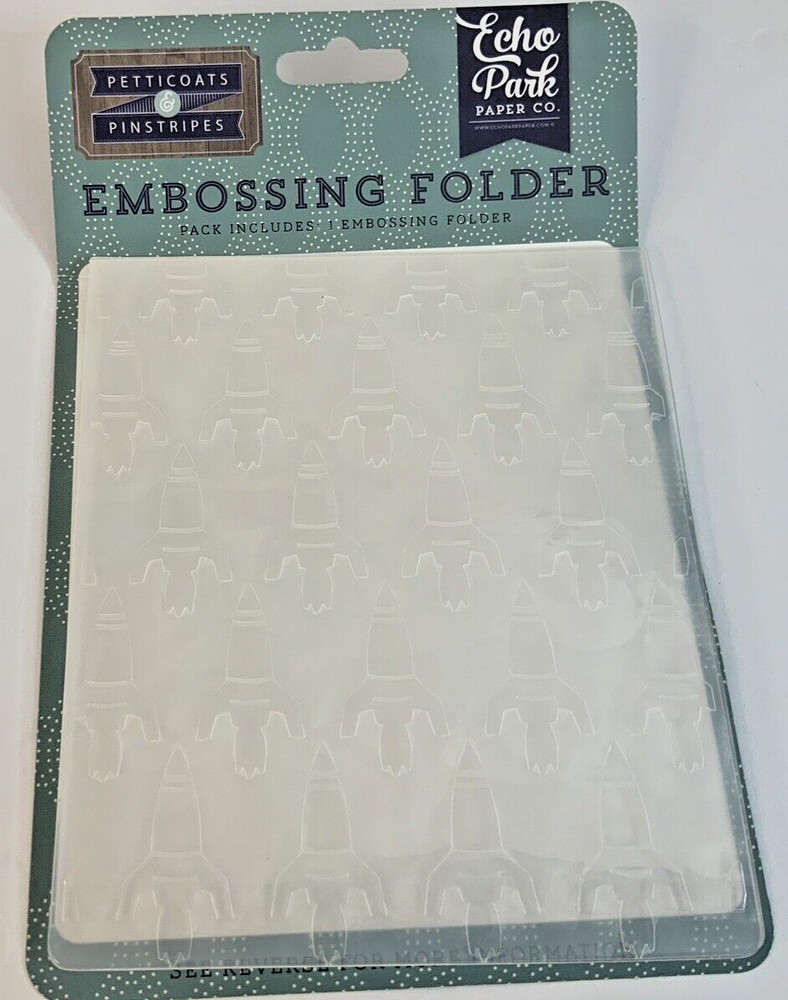 Echo Park Paper ROCKETSHIP Embossing Folder for most Die Cut Machine Rocket Ship
