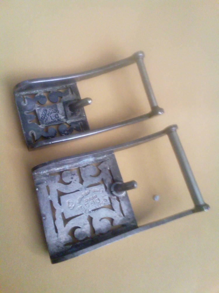 Genuine antique Aztec solid sterling silver belt buckle (Mexico)
