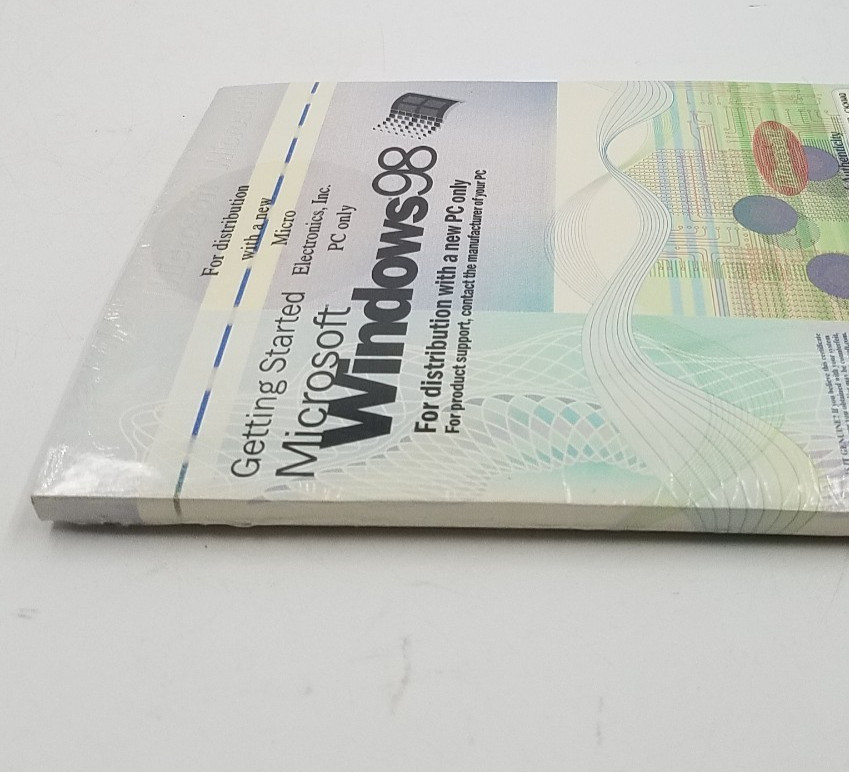 Microsoft Windows 98 Dell PC Getting Started CD-Rom Manual SEALED Product Key