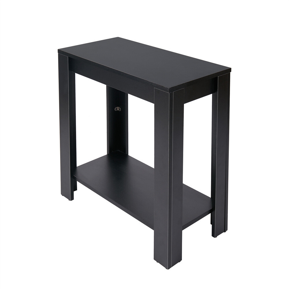 Rustic End Table Light Side Table Living Room Accent Table 2 Tier Stand Bedroom