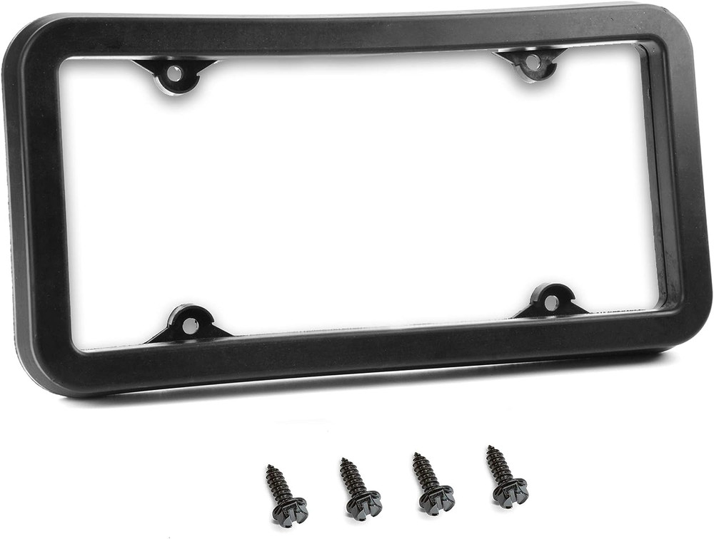 Ultimate License Plate Bumper Guard with Mounting Hardware - 1" Thick Rubber Lic