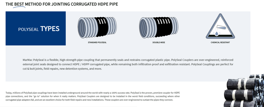 Mar-Mac Construction Double-Wide HDPE Pipe Coupler 30" MARMAC - 3067RCD by ADS