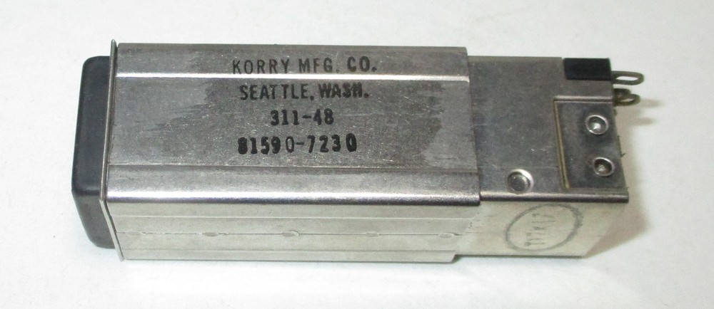Korry No. 311-48-81590-7230 Pushbutton Lighted ON Switch Control NOS