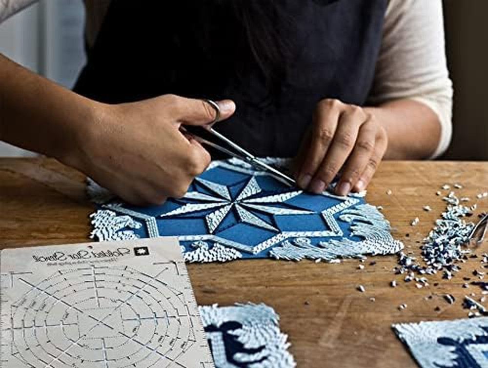 Folded Star Guide Template for Fabric, Custom-Printed 9" X 11" Interfacing Templ