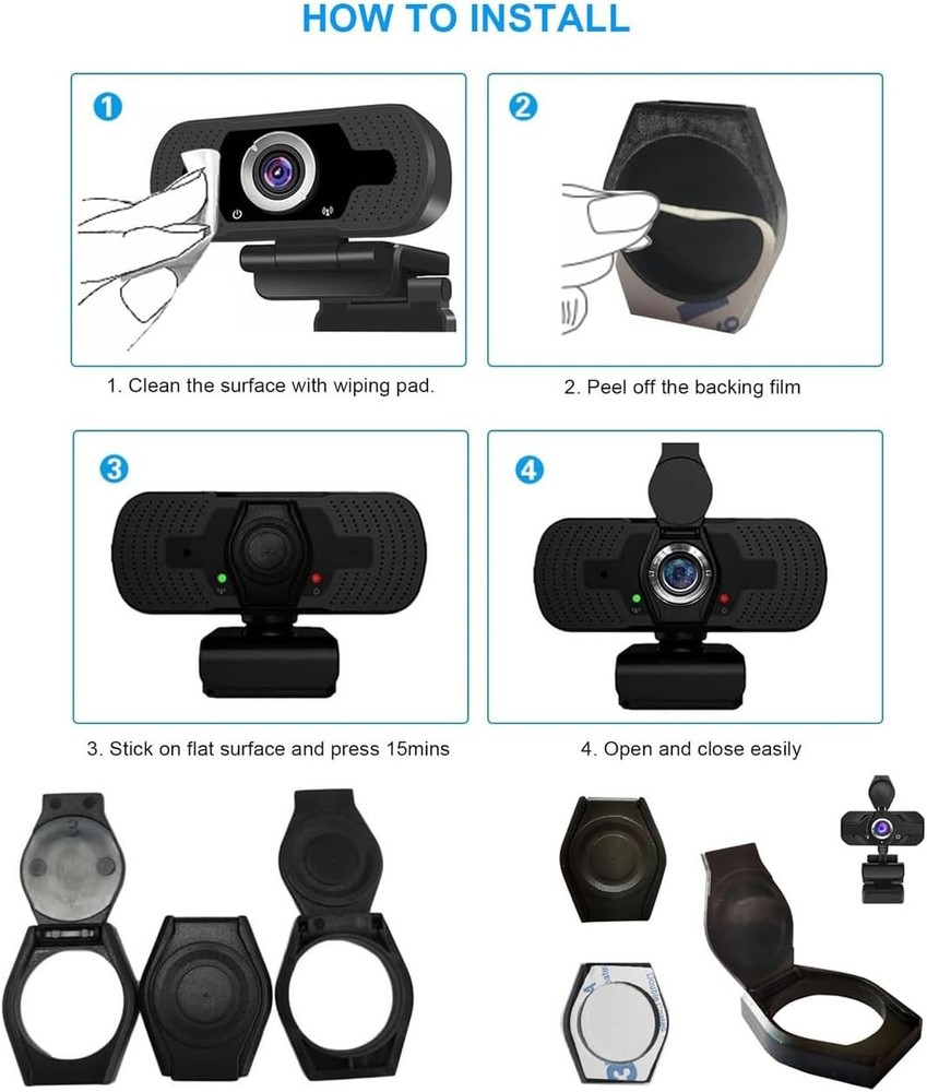 6 Pack Webcam Lens Cover Computer USB Camera Shutter Cap Adhesive Privacy Switch