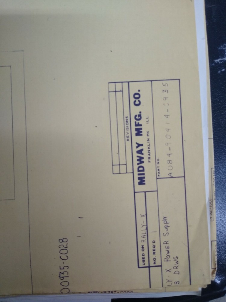 Rally X Cocktail Table Schematics - Midway #20