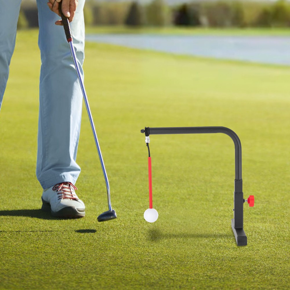 Golf Swing Trainer Aid-Durable Iron Golf Practice Swing Groover & Hitting Hanger