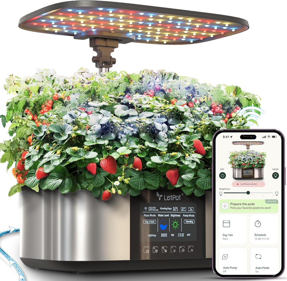 Letpot Lph-Max Hydroponics Growing System Kit, 21 Pods APP & Wifi Automatic Cont