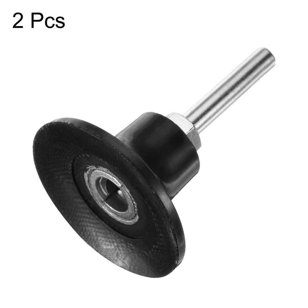 2Pcs 2" Disc Pad Holder Quick Change Discs 1/4" Shank Mandrel, Black