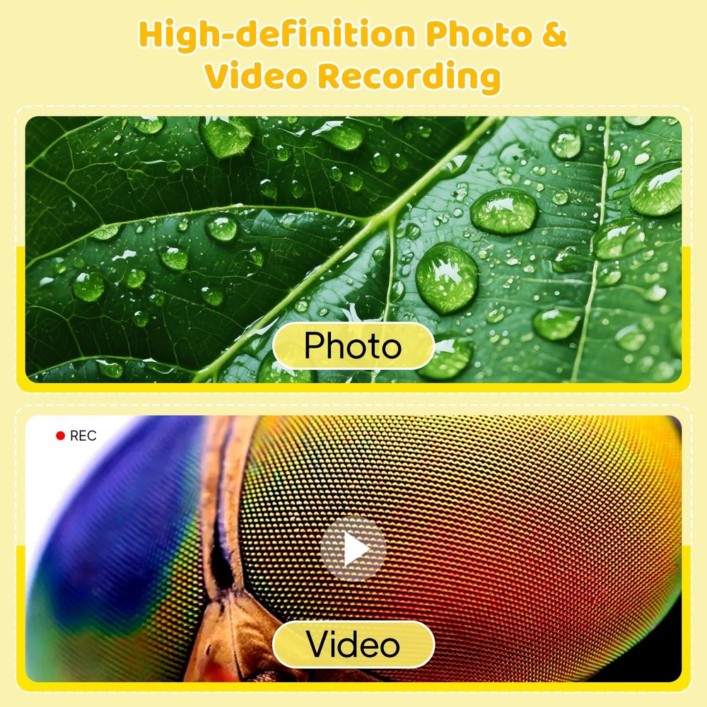 Kids Portable Microscope 2in Screen Handheld Bug Magnifier Blue