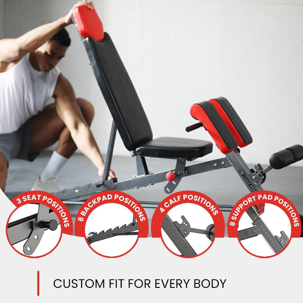 Versatile FID Weight Bench for Comprehensive Body Workouts and Extensions