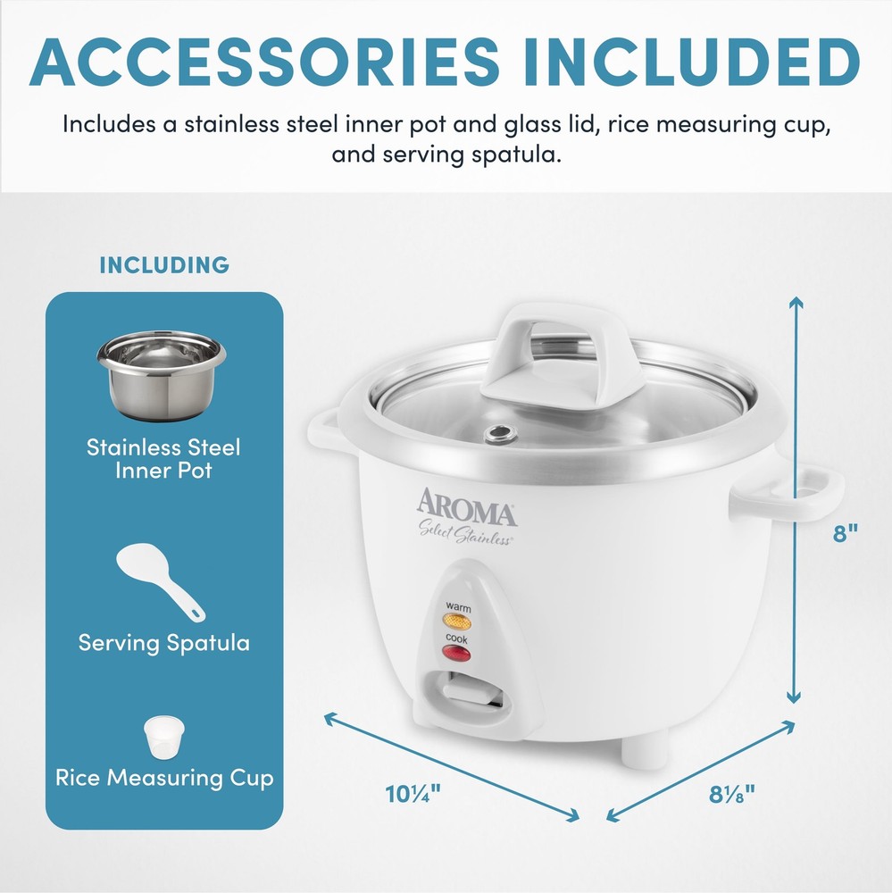 6 Cup White Simply Stainless Pot - White, New