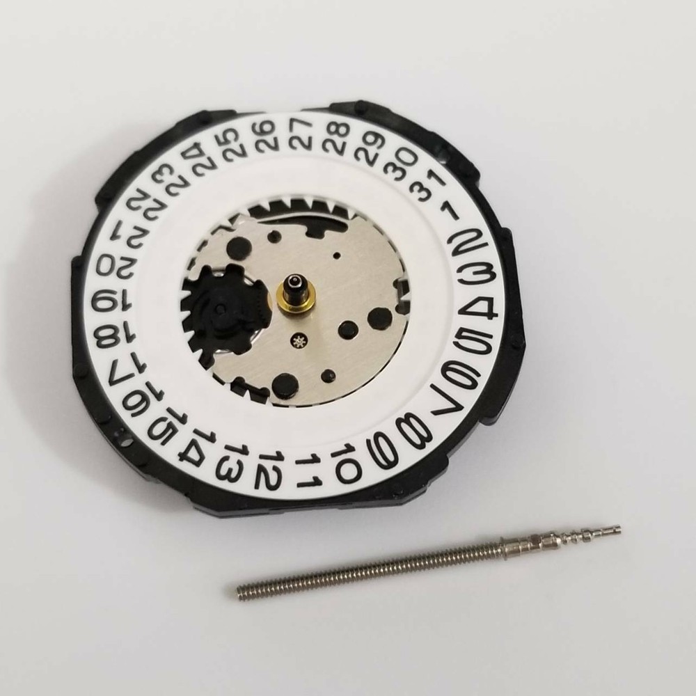 3 Hands Single Calendar Date @ 3 Quartz Watch Movement with Stem & Battery