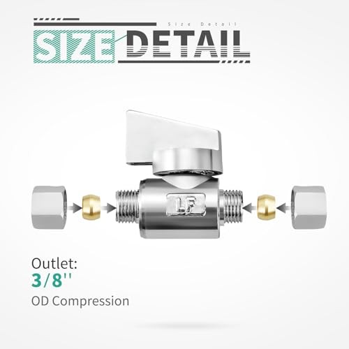 2 Pack Premium Brass 3/8" Compression x 3/8" Compression Quarter 2 PCS 3/8”