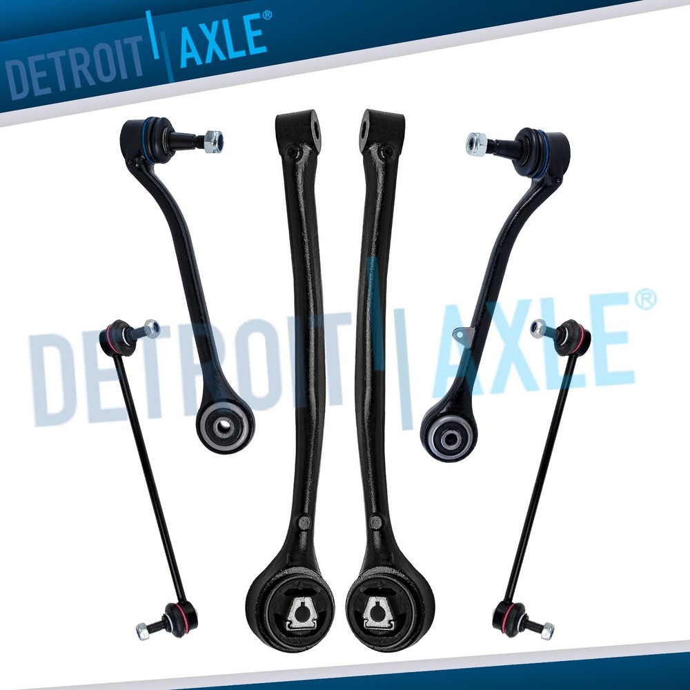 Front Lower Forward Rearward Control Arms Sway Bar Links for 2004 - 2010 BMW X3