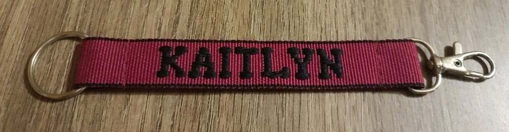 New Kaitlyn Personalized Keychain Red and Black