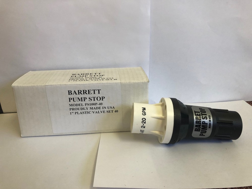 Barrett Pump Stop 1" Plastic Valve - 40#