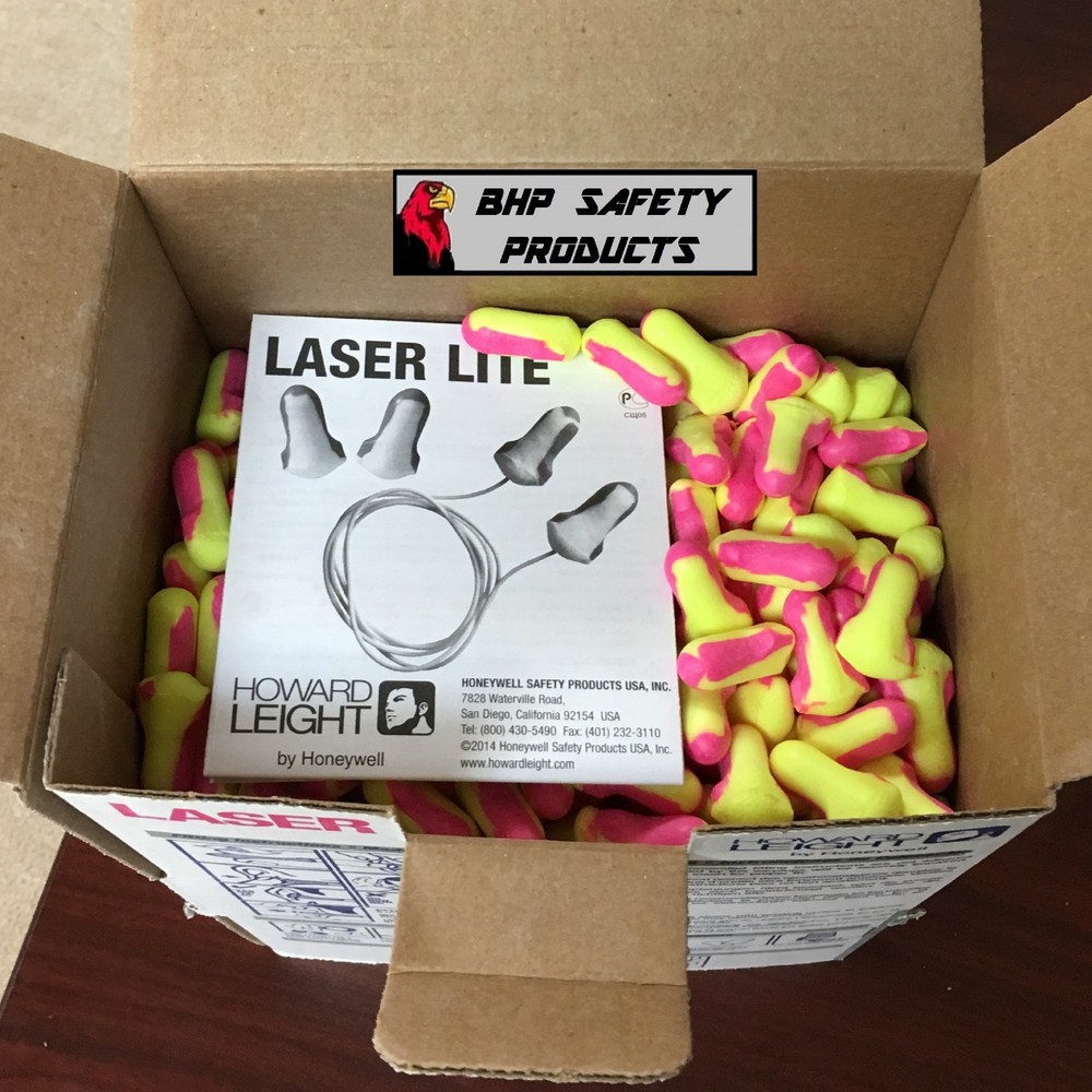 HOWARD LEIGHT LL-1-D LASER LITE EARPLUGS BULK DISPENSING BOX 500 PAIR