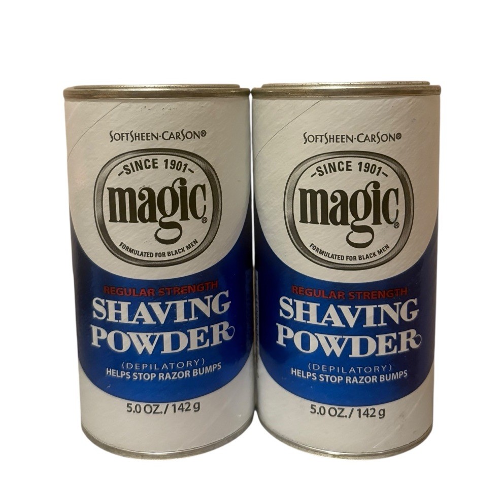 2 Pack Softsheen-Carson Magic Shave Regular Strength Shaving Powder, 5 oz