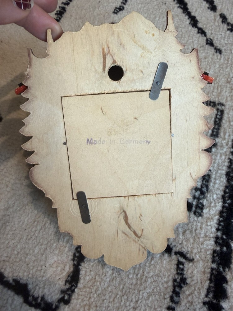 VINTAGE WEST GERMANY MINI GERMAN BLACK FOREST CHALET CLOCK Cuckoo Clock