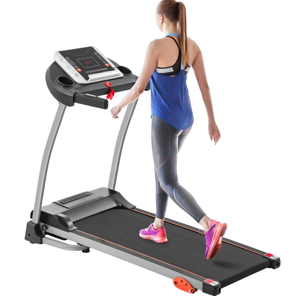Easy Folding Treadmill 2.5HP 3-Level Incline Device Holder Pulse Sensor Home