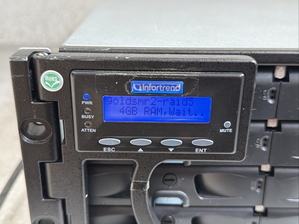 Infortrend EonStor ESS16G2B2D0 16-Bay SAS Storage Array w/ Controller No Drives