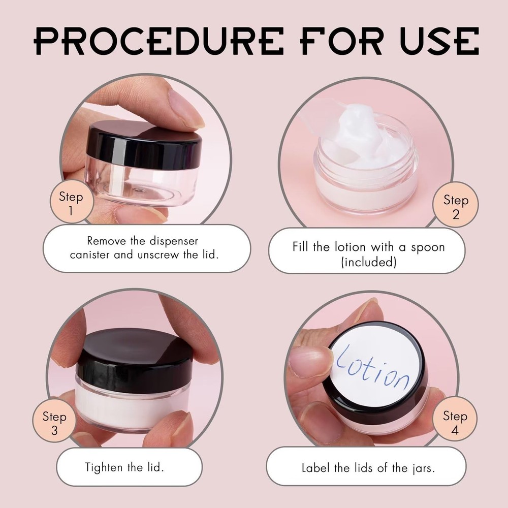 25 Count 5 Gram Sample Containers, Clear Lip Balm Containers with Lids, Small...