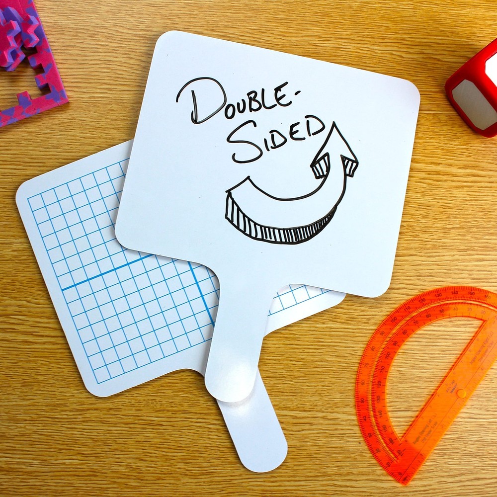 Flipside Products Rectangular Graph Dry Erase Answer Paddles, Double-Sided, A...
