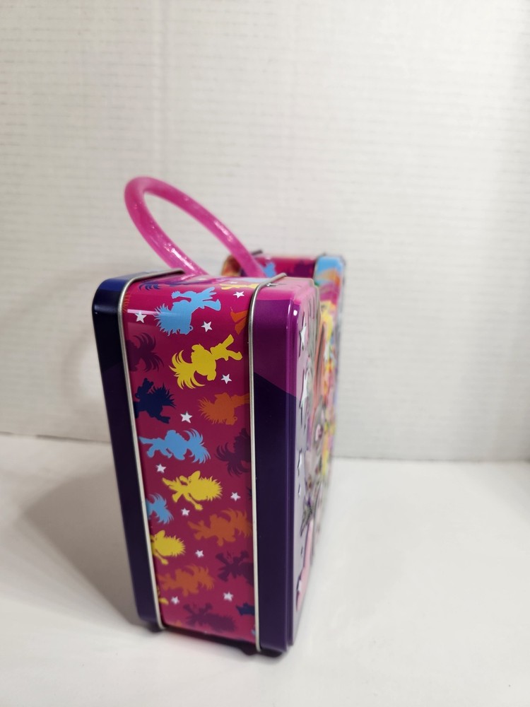 Trolls BFFs Tin Tote Box With Sparkly Handle Small Lunchbox