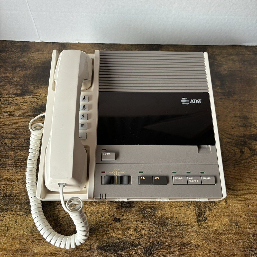 AT&T Model 1510 Answering System Retro 2-Way Programmable Office Phone - White
