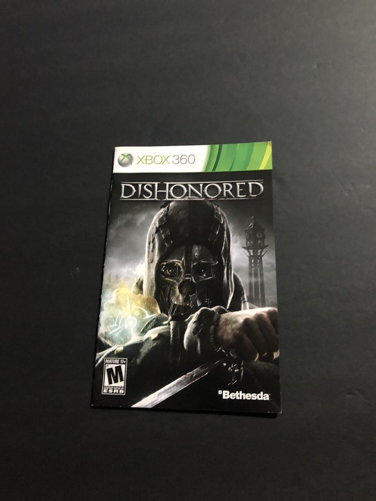 dishonored xbox 360 Manual Only
