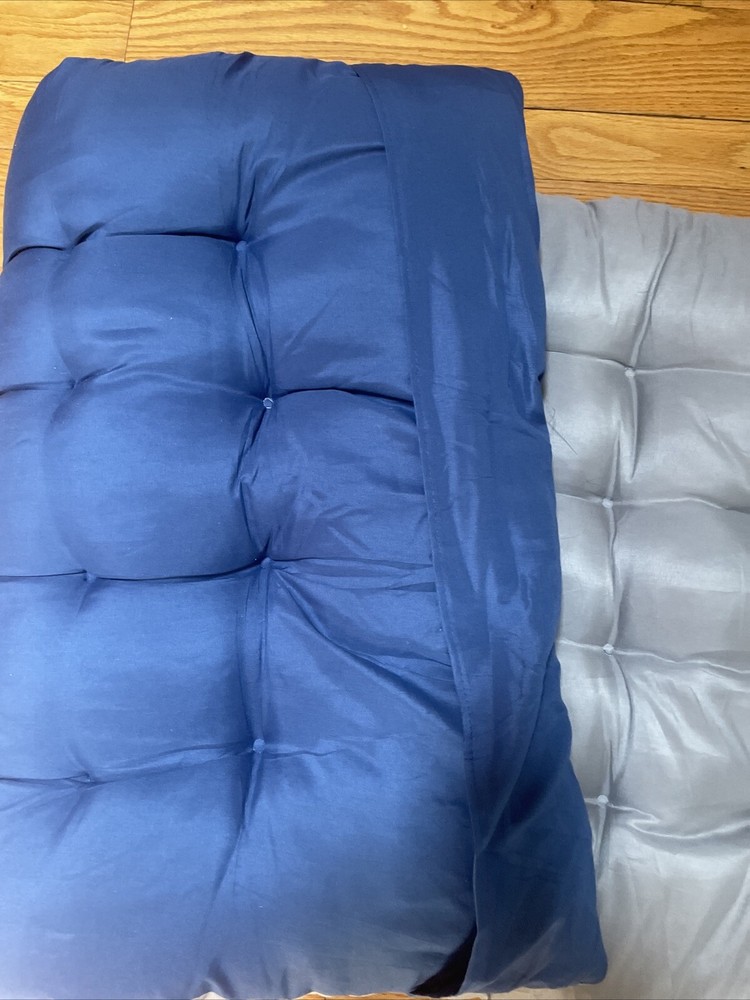 Quilted Cot Pad. 27”x75” Gray And Blue New