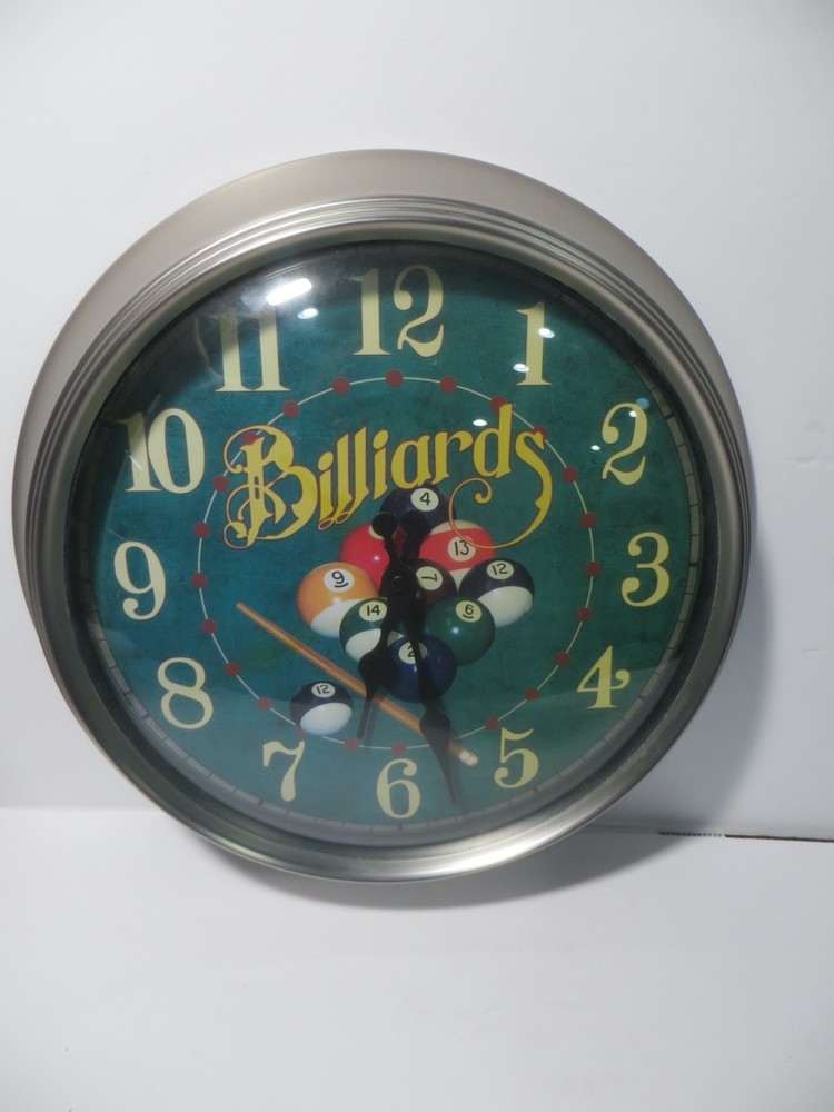 Billiards Pool Table Balls  Wall Clock Bar