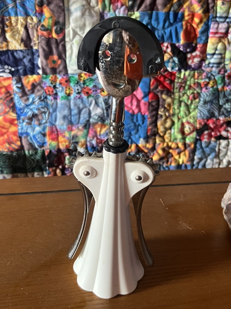 White Alessi Anna G. Corkscrew Designed by Alessandro Mendini Dated & Numbered