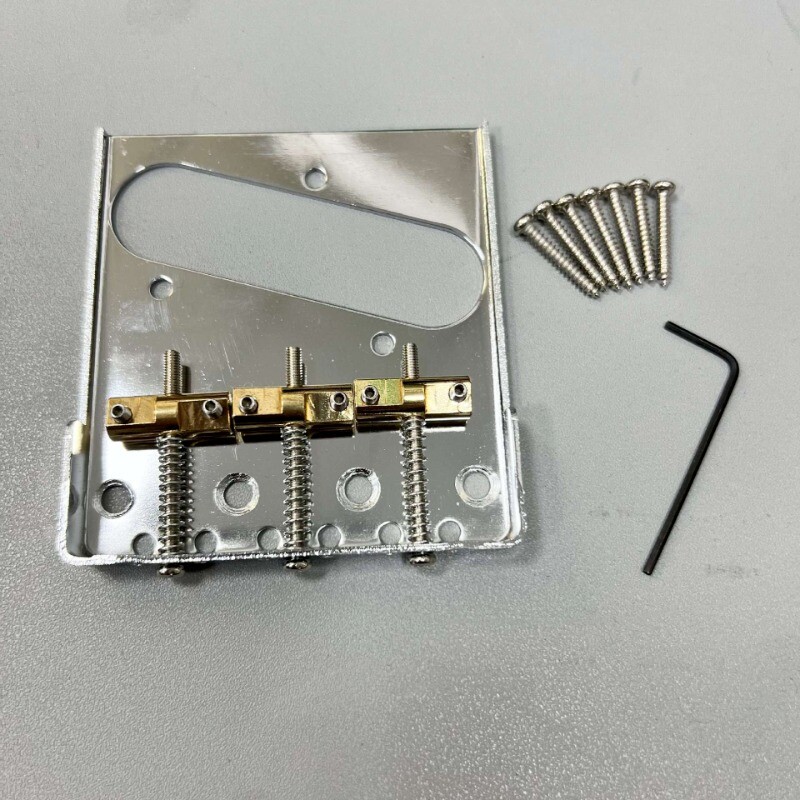 Silver Vintage/Modern Telecaster Bridge Cut-Down Sides