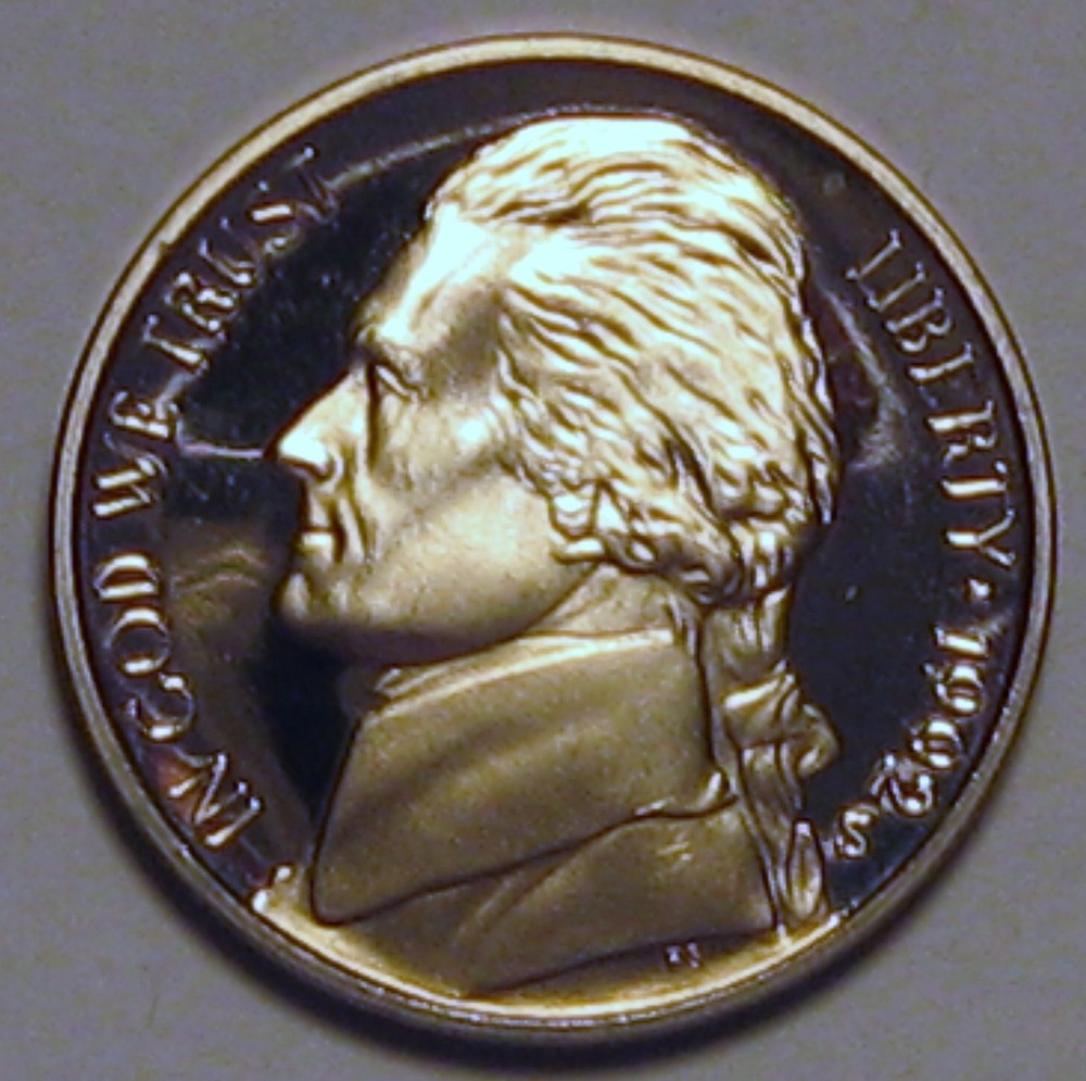 1992-S JEFFERSON NICKEL, GEM PROOF!!!