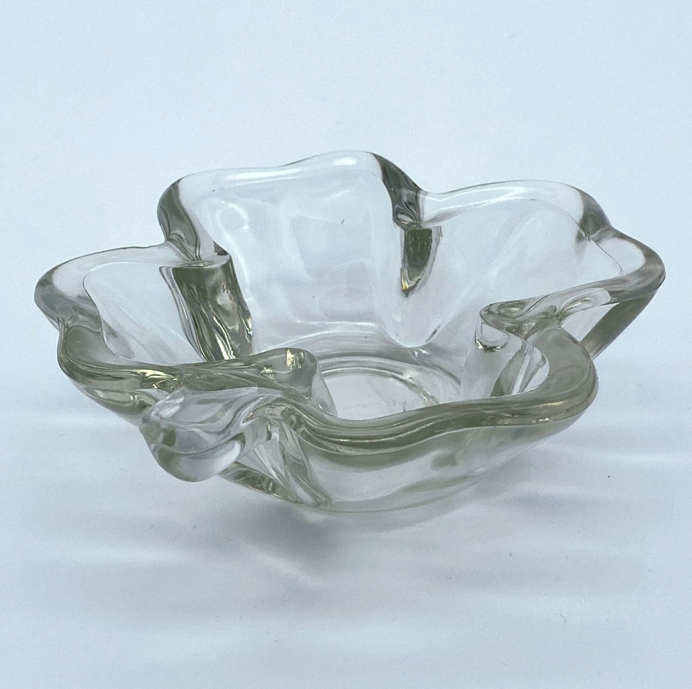 Flashed Glass Shamrock Trinket Dish