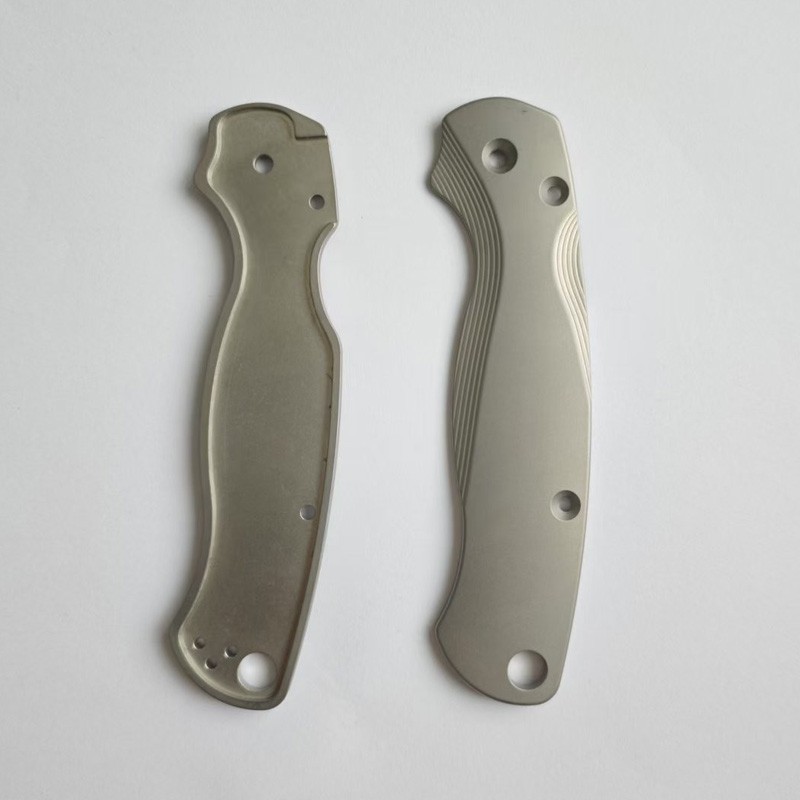 1 Pair TC4 Handle Scales for Spyderco C81 Para 2 Folding Tools