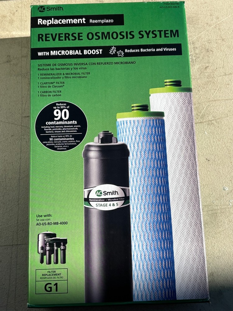 A.O. SMITH  G1 Reverse Osmosis System Replacement Filter Set AO-US-RO-MB-R