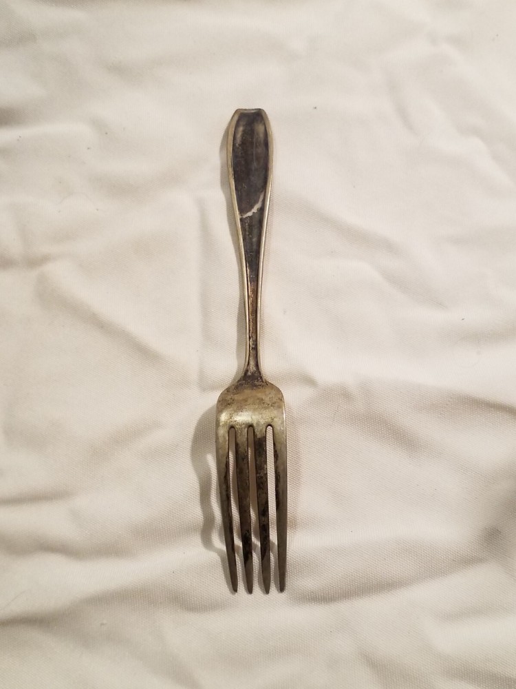 Regal Silver Co. Vintage Silver Dinner/ Table Fork 7.5" Tarnished Antique Fork