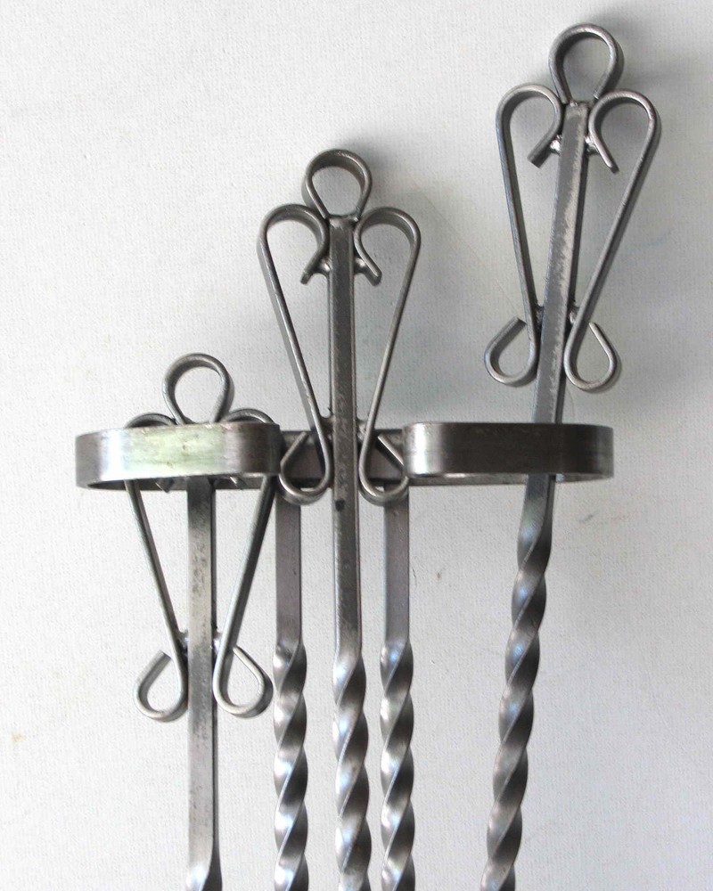 FIREPLACE TOOLS 3 PIECE with Matching Stand Base FREE SH