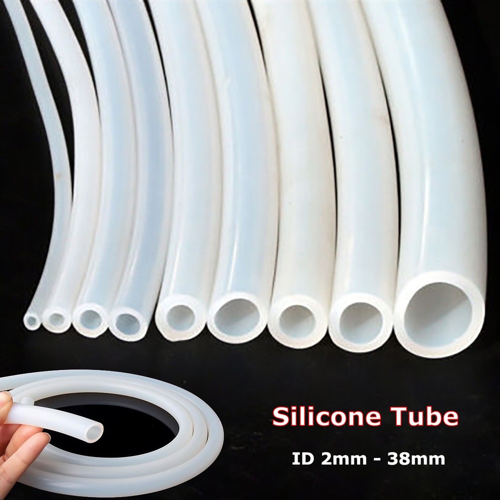 White Silicone Tube ID 2mm~38mm Vacuum Hose Pipe Water Car Pump Drain Industrial
