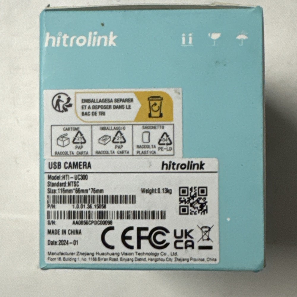 Hitrolink, Webcam With Microphone, UC300