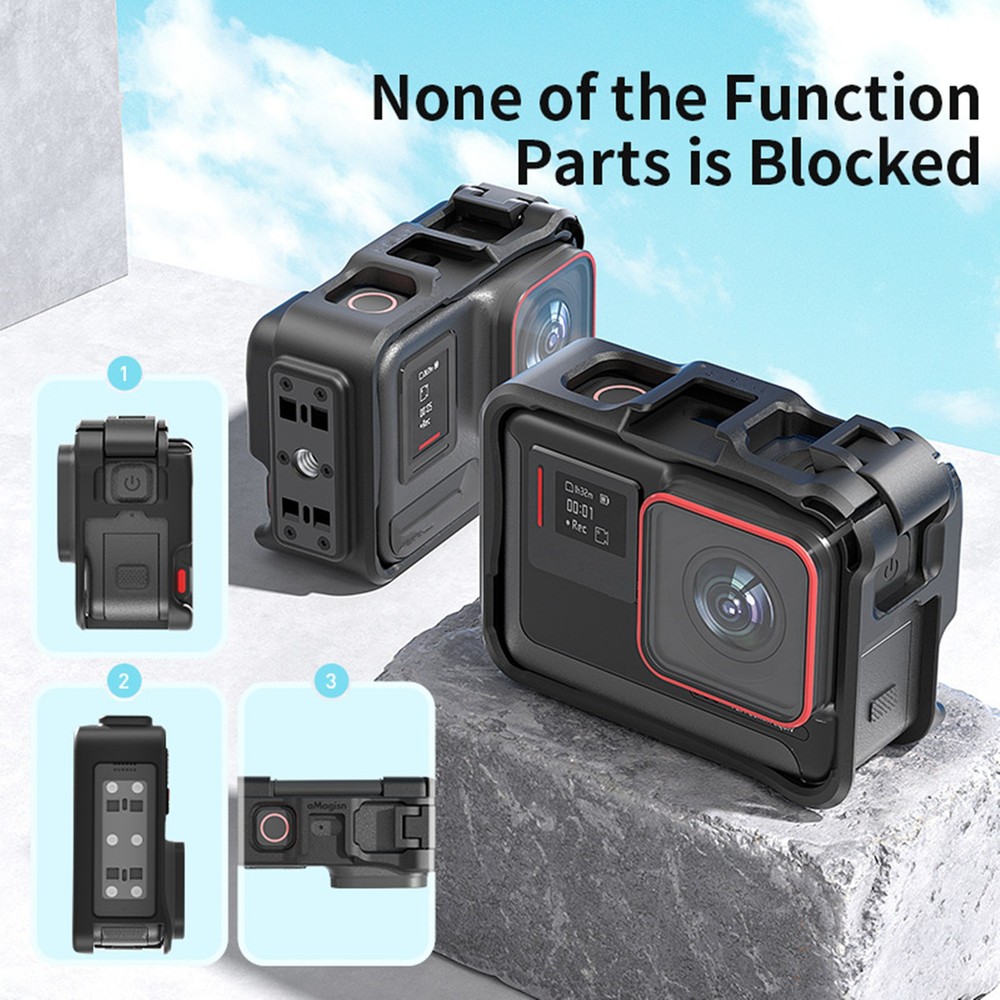 1*ABS Plastic Cage For Insta360 Ace/Ace Pro Camera Housing Frame Case Protector