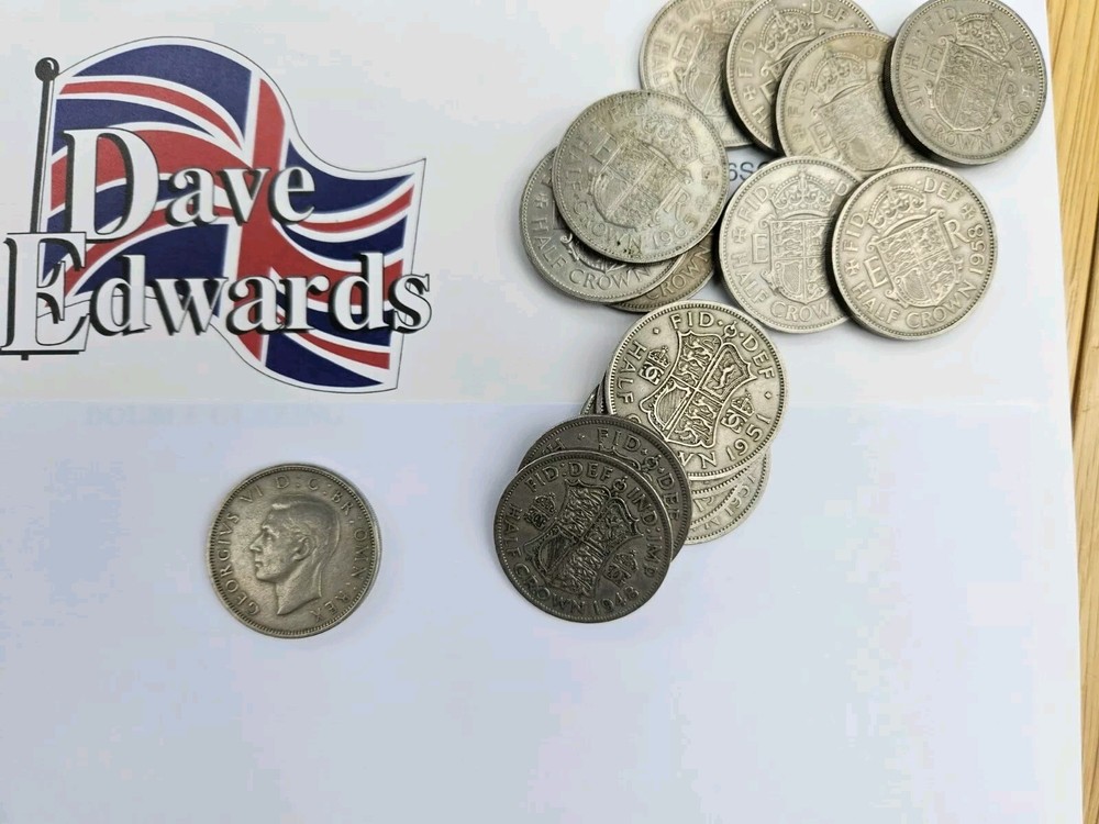 Pre Decimal 1949 British Half Crown Coin